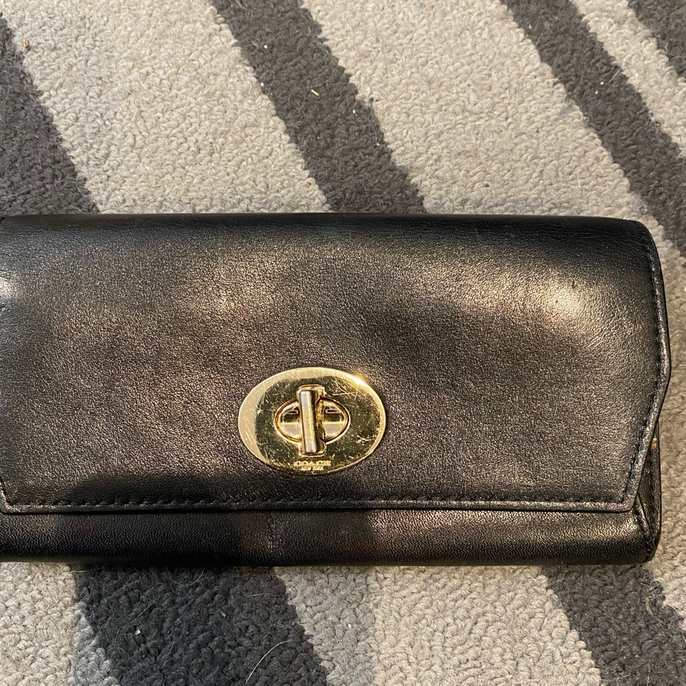 Coach Black Leather Wallet